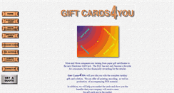 Desktop Screenshot of giftcards4you.com